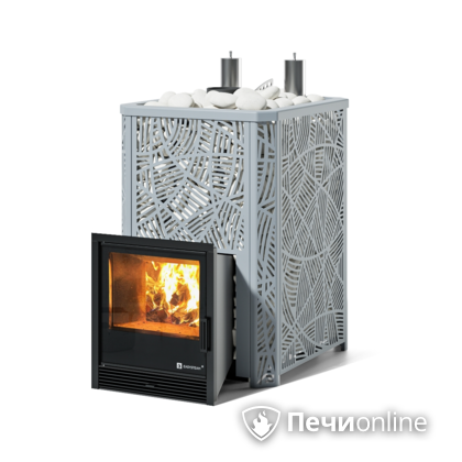 Дровяная печь-каменка ИзиСтим Ялта 35 (Модерн), AISI 321 в Казани